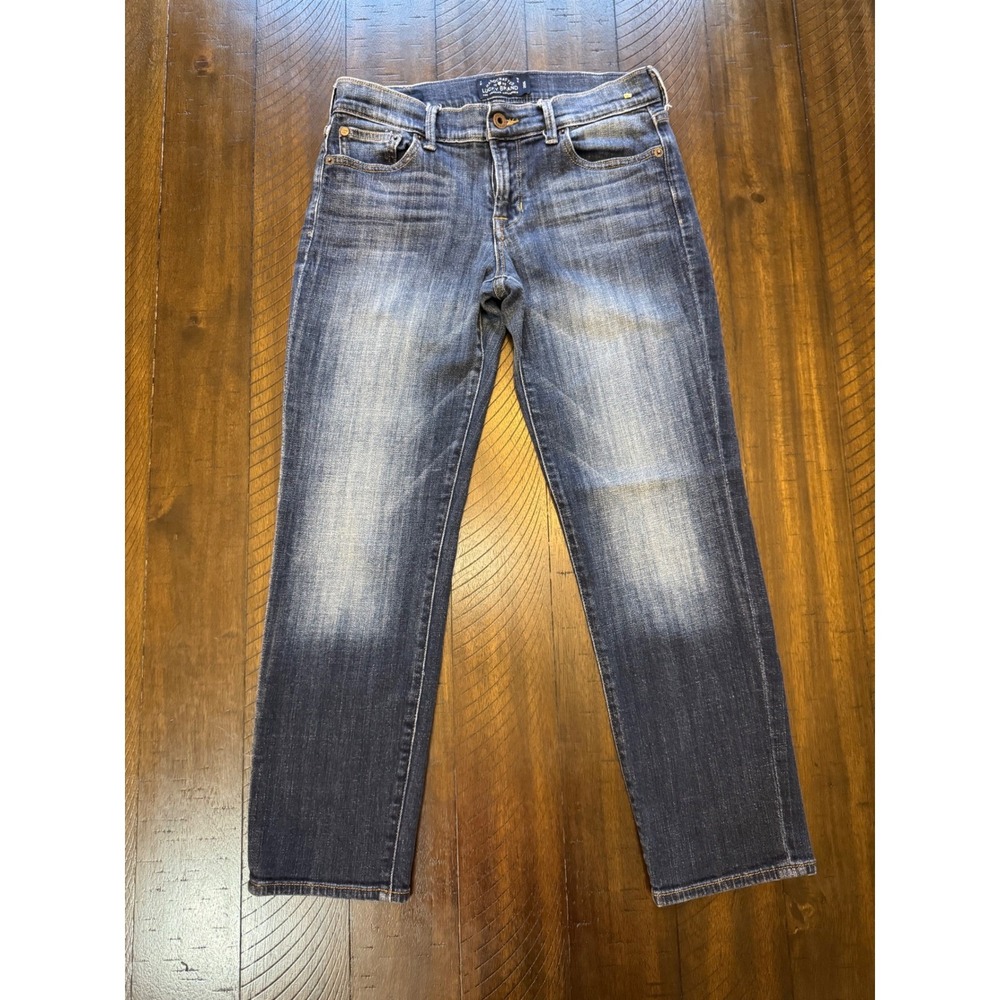 Lucky Brand Sweet Crop Jeans Womens 2/26 Medium Wash Straight Leg Denim - Picture 2 of 6